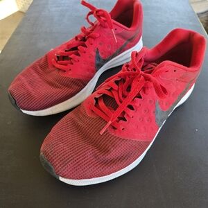 Nike Mens Flex Fury Sneakers Running Shoes Red Black Size 10